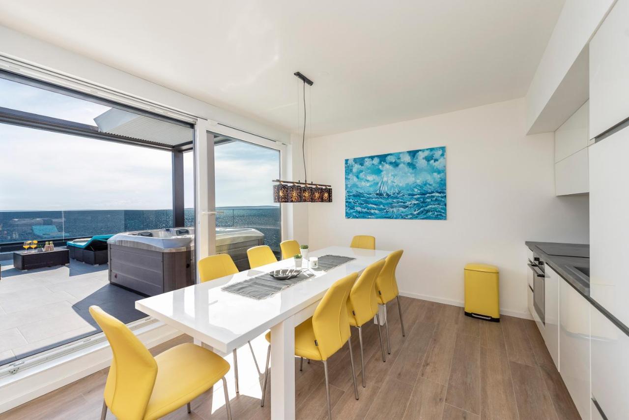 Mediteran Luxury Penthouse With Jacuzzi Мандре Экстерьер фото